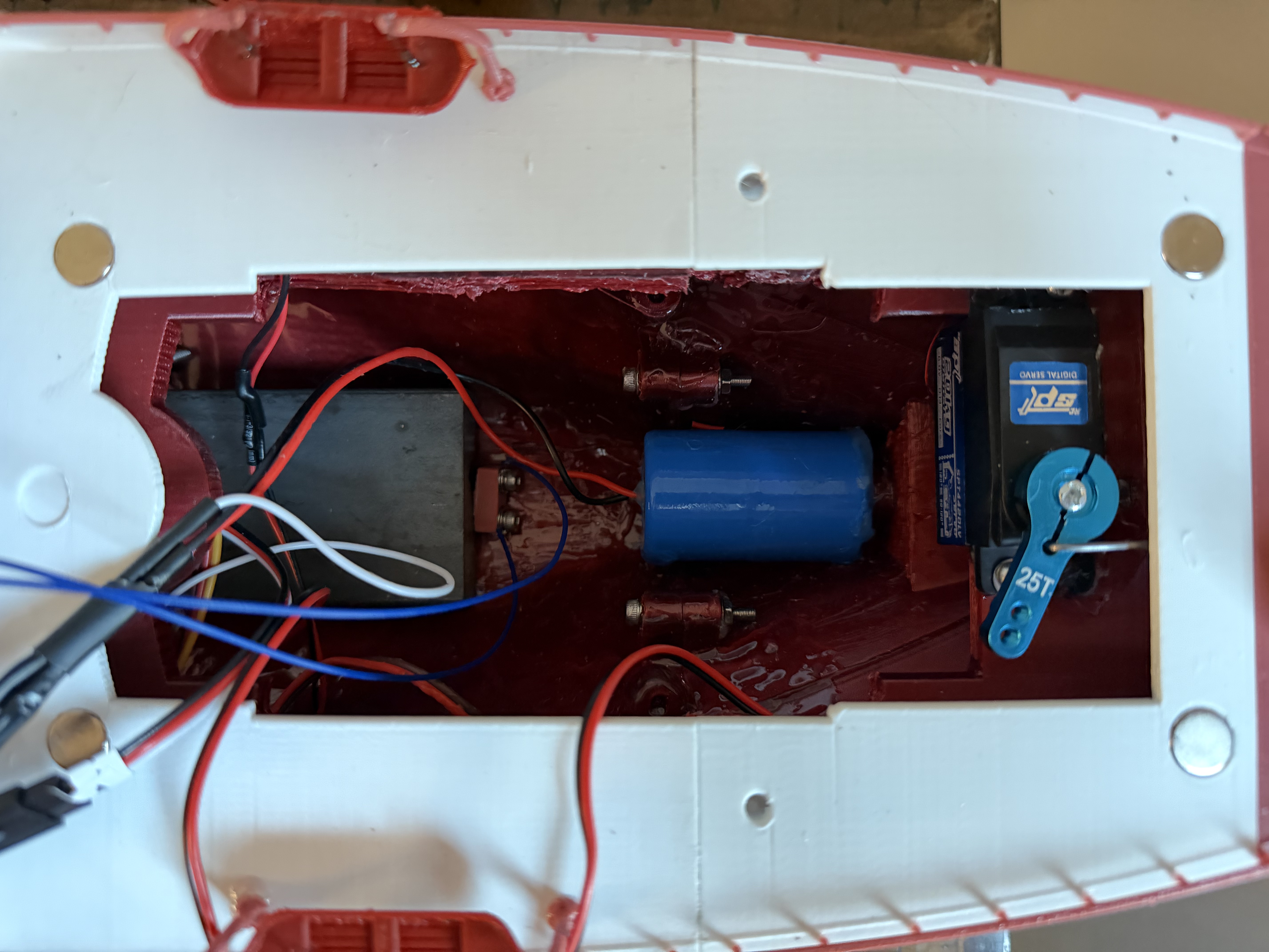 View into hull from above